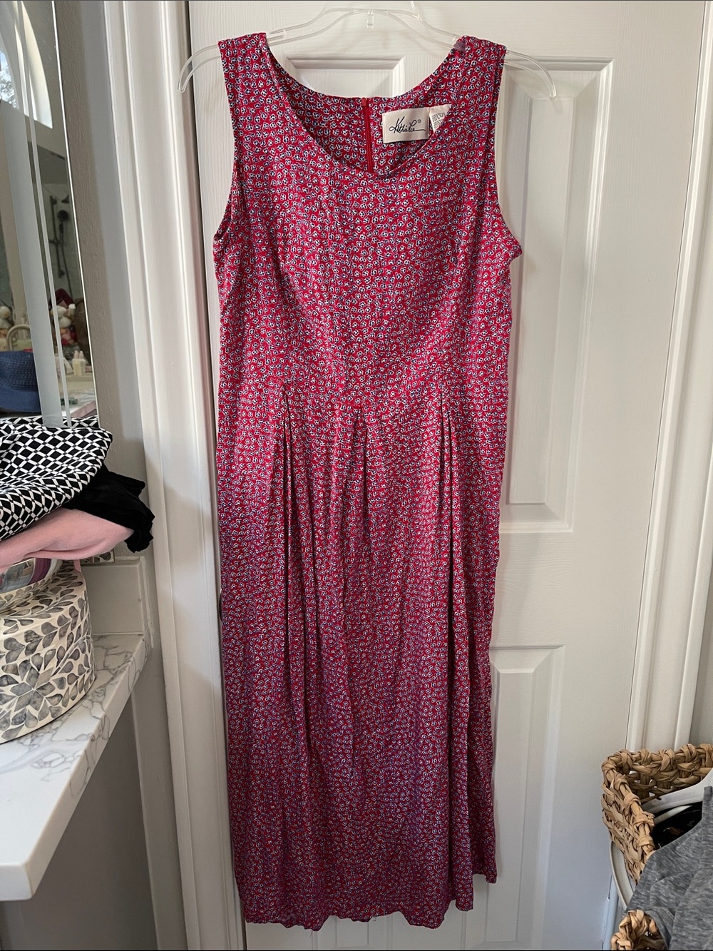 Kathie Lee Collection Sleeveless Pink Floral Maxi Dress